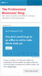 Mobile Screenshot of professionalmusicianblog.wordpress.com