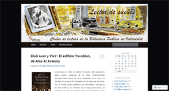 Desktop Screenshot of clubdelecturavalladolid.wordpress.com