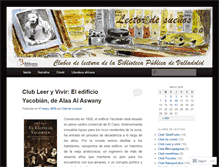 Tablet Screenshot of clubdelecturavalladolid.wordpress.com