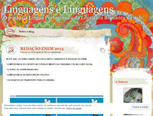 Tablet Screenshot of linguagenselinguagens.wordpress.com