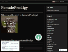 Tablet Screenshot of femaleprodigy.wordpress.com