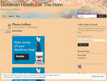 Tablet Screenshot of goldmanheadsforthehorn.wordpress.com