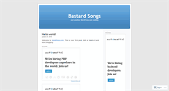 Desktop Screenshot of bastardsongs.wordpress.com