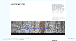 Desktop Screenshot of originalgerovital.wordpress.com