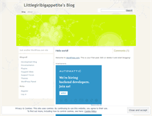 Tablet Screenshot of littlegirlbigappetite.wordpress.com
