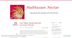 Desktop Screenshot of malthusiannectar.wordpress.com