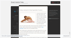 Desktop Screenshot of breastimplantstoday.wordpress.com