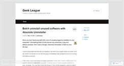Desktop Screenshot of geekleague.wordpress.com