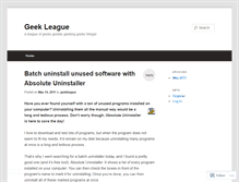 Tablet Screenshot of geekleague.wordpress.com
