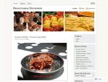 Tablet Screenshot of delectabledelights.wordpress.com