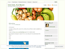 Tablet Screenshot of livelifeeatright.wordpress.com