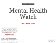 Tablet Screenshot of mentalhealthwatch.wordpress.com