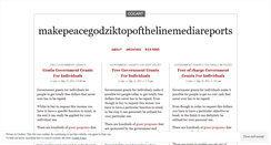 Desktop Screenshot of makepeacegodziktopofthelinemediareports.wordpress.com