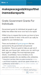 Mobile Screenshot of makepeacegodziktopofthelinemediareports.wordpress.com