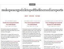 Tablet Screenshot of makepeacegodziktopofthelinemediareports.wordpress.com