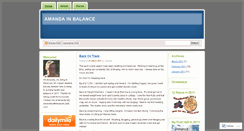 Desktop Screenshot of amandainbalance.wordpress.com
