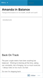 Mobile Screenshot of amandainbalance.wordpress.com