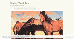 Desktop Screenshot of feathertouchranch.wordpress.com