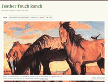 Tablet Screenshot of feathertouchranch.wordpress.com