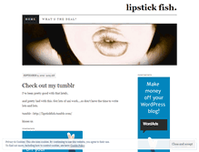 Tablet Screenshot of lipstickfish.wordpress.com