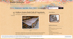 Desktop Screenshot of giriloyobatik.wordpress.com