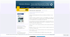 Desktop Screenshot of literaturaalemanaunlp.wordpress.com