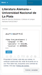 Mobile Screenshot of literaturaalemanaunlp.wordpress.com
