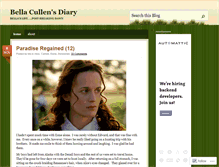 Tablet Screenshot of bellacullensdiary.wordpress.com