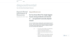 Desktop Screenshot of depositrental.wordpress.com