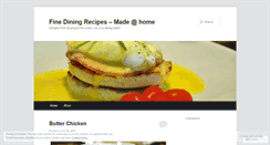 Desktop Screenshot of finedineathome.wordpress.com