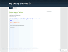 Tablet Screenshot of myemptycanvas.wordpress.com