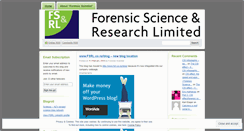 Desktop Screenshot of forensicscientist.wordpress.com