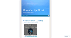 Desktop Screenshot of alexanderthegreat.wordpress.com