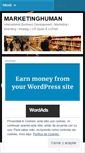 Mobile Screenshot of marketinghuman.wordpress.com