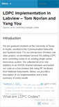 Mobile Screenshot of ldpcproject.wordpress.com