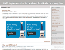 Tablet Screenshot of ldpcproject.wordpress.com