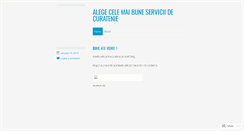 Desktop Screenshot of alegecuratenie.wordpress.com