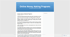 Desktop Screenshot of onlinemoneymakingprograms.wordpress.com