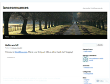 Tablet Screenshot of lancesenuances.wordpress.com