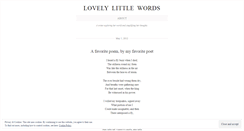 Desktop Screenshot of lovelylittlewords.wordpress.com