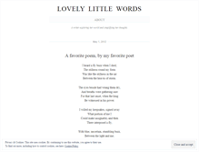 Tablet Screenshot of lovelylittlewords.wordpress.com