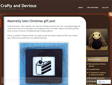 Tablet Screenshot of craftyanddevious.wordpress.com