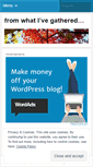 Mobile Screenshot of fromwhativegathered.wordpress.com