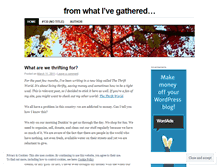 Tablet Screenshot of fromwhativegathered.wordpress.com