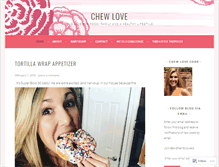 Tablet Screenshot of chewlove.wordpress.com