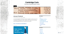 Desktop Screenshot of cambridgecurio.wordpress.com