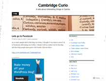 Tablet Screenshot of cambridgecurio.wordpress.com