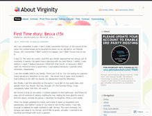 Tablet Screenshot of aboutvirginity.wordpress.com