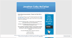 Desktop Screenshot of jonathonmcclellan.wordpress.com