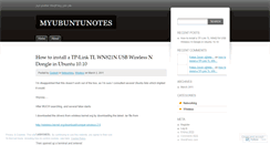 Desktop Screenshot of myubuntunotes.wordpress.com